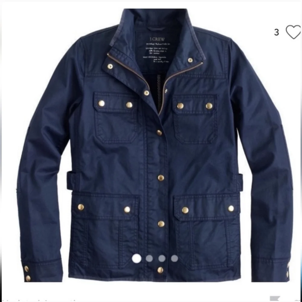 J Crew Navy blue jacket with gold hardware size xS